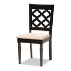 Baxton Studio Ramiro Modern and Contemporary Sand Fabric Upholstered and Dark Brown Finished Wood 5-Piece Dining Set