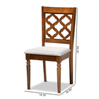 Baxton Studio Ramiro Modern and Contemporary Grey Fabric Upholstered and Walnut Brown Finished Wood 2-Piece Dining Chair Set