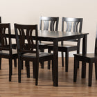 Baxton Studio Zamira Modern and Contemporary Transitional Dark Brown Finished Wood 7-Piece Dining Set