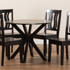 Baxton Studio Mare Modern and Contemporary Transitional Dark Brown Finished Wood 5-Piece Dining Set