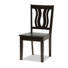 Baxton Studio Mare Modern and Contemporary Transitional Dark Brown Finished Wood 7-Piece Dining Set