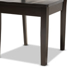 Baxton Studio Anesa Modern and Contemporary Transitional Dark Brown Finished Wood 5-Piece Dining Set