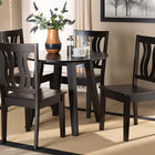 Baxton Studio Anesa Modern and Contemporary Transitional Dark Brown Finished Wood 5-Piece Dining Set