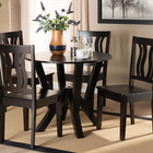 Baxton Studio Noelia Modern and Contemporary Transitional Dark Brown Finished Wood 5-Piece Dining Set