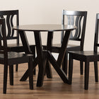 Baxton Studio Noelia Modern and Contemporary Transitional Dark Brown Finished Wood 5-Piece Dining Set