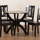 Baxton Studio Karla Modern and Contemporary Transitional Dark Brown Finished Wood 5-Piece Dining Set