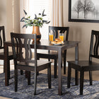 Baxton Studio Zamira Modern and Contemporary Transitional Dark Brown Finished Wood 5-Piece Dining Set