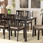 Baxton Studio Fenton Modern and Contemporary Sand Fabric Upholstered and Dark Brown Finished Wood 7-Piece Dining Set