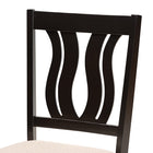Baxton Studio Fenton Modern and Contemporary Sand Fabric Upholstered and Dark Brown Finished Wood 2-Piece Dining Chair Set