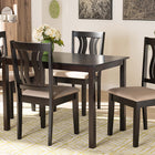 Baxton Studio Fenton Modern and Contemporary Sand Fabric Upholstered and Dark Brown Finished Wood 5-Piece Dining Set