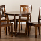 Baxton Studio Elodia Modern and Contemporary Transitional Walnut Brown Finished Wood 5-Piece Dining Set