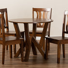 Baxton Studio Noelia Modern and Contemporary Transitional Walnut Brown Finished Wood 5-Piece Dining Set