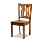 Baxton Studio Karla Modern and Contemporary Transitional Walnut Brown Finished Wood 5-Piece Dining Set