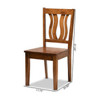 Baxton Studio Fenton Modern and Contemporary Transitional Walnut Brown Finished Wood 2-Piece Dining Chair Set