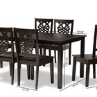 Baxton Studio Luisa Modern and Contemporary Transitional Dark Brown Finished Wood 7-Piece Dining Set