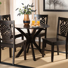 Baxton Studio Liese Modern and Contemporary Transitional Dark Brown Finished Wood 5-Piece Dining Set