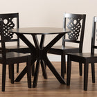 Baxton Studio Liese Modern and Contemporary Transitional Dark Brown Finished Wood 5-Piece Dining Set