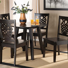 Baxton Studio Mina Modern and Contemporary Transitional Dark Brown Finished Wood 5-Piece Dining Set
