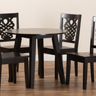 Baxton Studio Mina Modern and Contemporary Transitional Dark Brown Finished Wood 5-Piece Dining Set