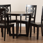 Baxton Studio Salida Modern and Contemporary Transitional Dark Brown Finished Wood 5-Piece Dining Set