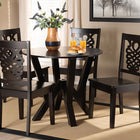 Baxton Studio Valda Modern and Contemporary Transitional Dark Brown Finished Wood 5-Piece Dining Set