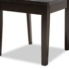 Baxton Studio Wanda Modern and Contemporary Transitional Dark Brown Finished Wood 5-Piece Dining Set