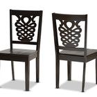 Baxton Studio Gervais Modern and Contemporary Transitional Dark Brown Finished Wood 2-Piece Dining Chair Set