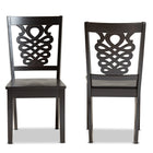 Baxton Studio Gervais Modern and Contemporary Transitional Dark Brown Finished Wood 2-Piece Dining Chair Set