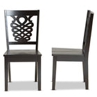 Baxton Studio Gervais Modern and Contemporary Transitional Dark Brown Finished Wood 2-Piece Dining Chair Set