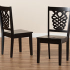Baxton Studio Gervais Modern and Contemporary Transitional Dark Brown Finished Wood 2-Piece Dining Chair Set