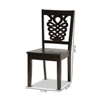 Baxton Studio Gervais Modern and Contemporary Transitional Dark Brown Finished Wood 2-Piece Dining Chair Set