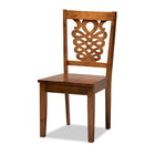 Baxton Studio Mina Modern and Contemporary Transitional Walnut Brown Finished Wood 5-Piece Dining Set