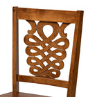 Baxton Studio Mina Modern and Contemporary Transitional Walnut Brown Finished Wood 5-Piece Dining Set
