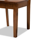 Baxton Studio Mina Modern and Contemporary Transitional Walnut Brown Finished Wood 5-Piece Dining Set