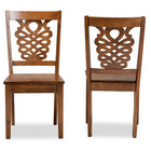 Baxton Studio Gervais Modern and Contemporary Transitional Walnut Brown Finished Wood 2-Piece Dining Chair Set