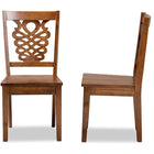Baxton Studio Gervais Modern and Contemporary Transitional Walnut Brown Finished Wood 2-Piece Dining Chair Set