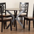 Baxton Studio Liese Modern and Contemporary Transitional Two-Tone Dark Brown and Walnut Brown Finished Wood 5-Piece Dining Set