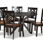Baxton Studio Liese Modern and Contemporary Transitional Two-Tone Dark Brown and Walnut Brown Finished Wood 7-Piece Dining Set