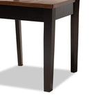 Baxton Studio Liese Modern and Contemporary Transitional Two-Tone Dark Brown and Walnut Brown Finished Wood 7-Piece Dining Set