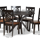 Baxton Studio Liese Modern and Contemporary Transitional Two-Tone Dark Brown and Walnut Brown Finished Wood 7-Piece Dining Set