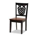 Baxton Studio Wanda Modern and Contemporary Transitional Two-Tone Dark Brown and Walnut Brown Finished Wood 5-Piece Dining Set