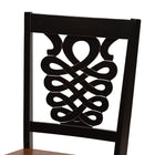 Baxton Studio Wanda Modern and Contemporary Transitional Two-Tone Dark Brown and Walnut Brown Finished Wood 5-Piece Dining Set