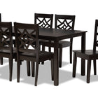 Baxton Studio Nicolette Modern and Contemporary Dark Brown Finished Wood 7-Piece Dining Set