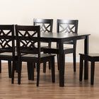 Baxton Studio Nicolette Modern and Contemporary Dark Brown Finished Wood 7-Piece Dining Set