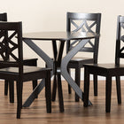 Baxton Studio Miela Modern and Contemporary Dark Brown Finished Wood 5-Piece Dining Set