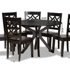 Baxton Studio Miela Modern and Contemporary Dark Brown Finished Wood 7-Piece Dining Set