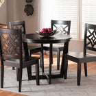 Baxton Studio Brava Modern and Contemporary Dark Brown Finished Wood 5-Piece Dining Set