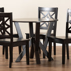 Baxton Studio Kaila Modern and Contemporary Dark Brown Finished Wood 5-Piece Dining Set
