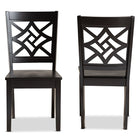Baxton Studio Nicolette Modern and Contemporary Dark Brown Finished Wood 2-Piece Dining Chair Set