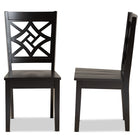 Baxton Studio Nicolette Modern and Contemporary Dark Brown Finished Wood 2-Piece Dining Chair Set